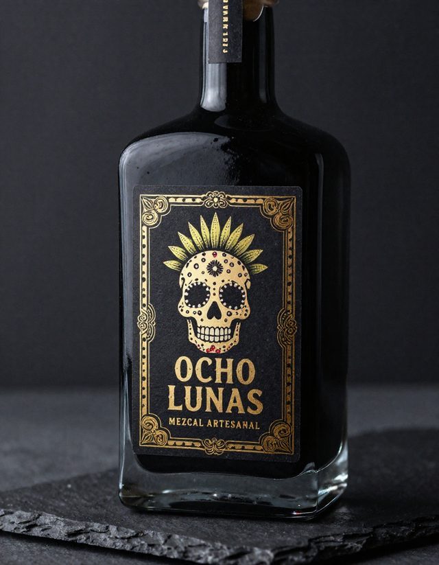 Spirits label designed in labelmaker.si